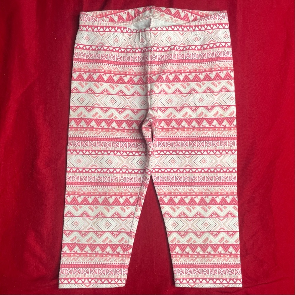 Children’s Place Pink Tribal Kapri Leggings - Size XS 4